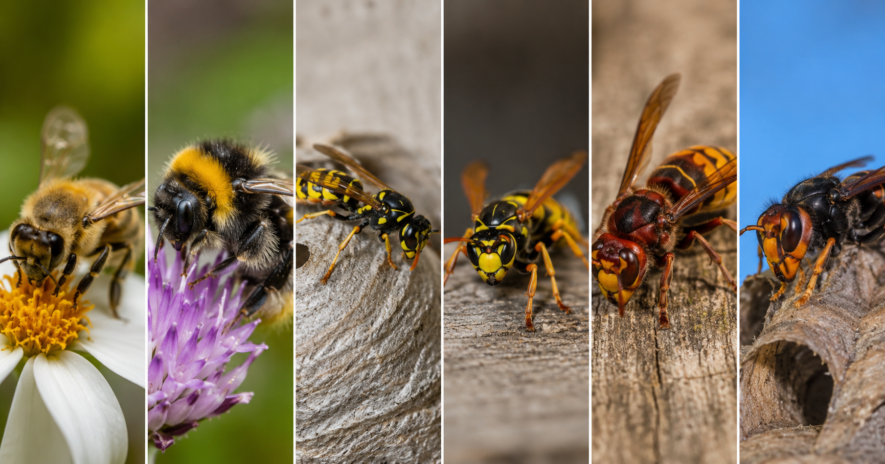Guêpe, abeille ou frelon : guide d'identification visuel